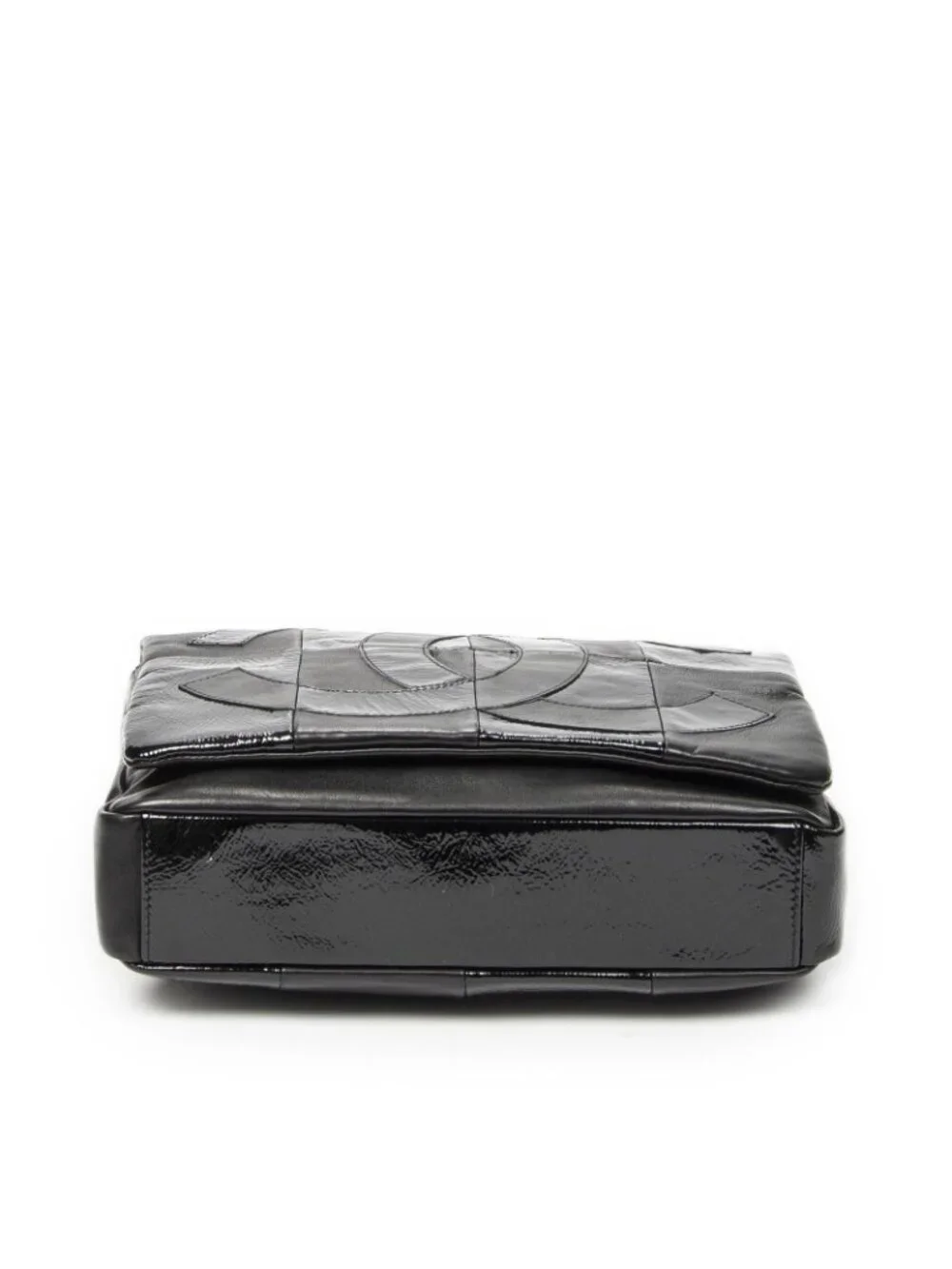 Chanel Brooklyn Ligne Patchwork Chain Flap Bag Black Leather
